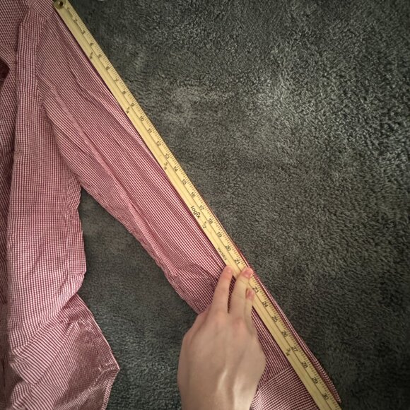 Gitman Bros. Tailored Fit Button Up Shirt Mens USA Made 16.5 40 Red White Check - Picture 11 of 11